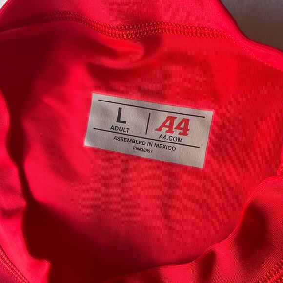 A4 Men’s Sleeveless Tank Top Size L, Solid Red - Picture 5 of 7